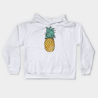 Yellow Mandala Pineapple Kids Hoodie